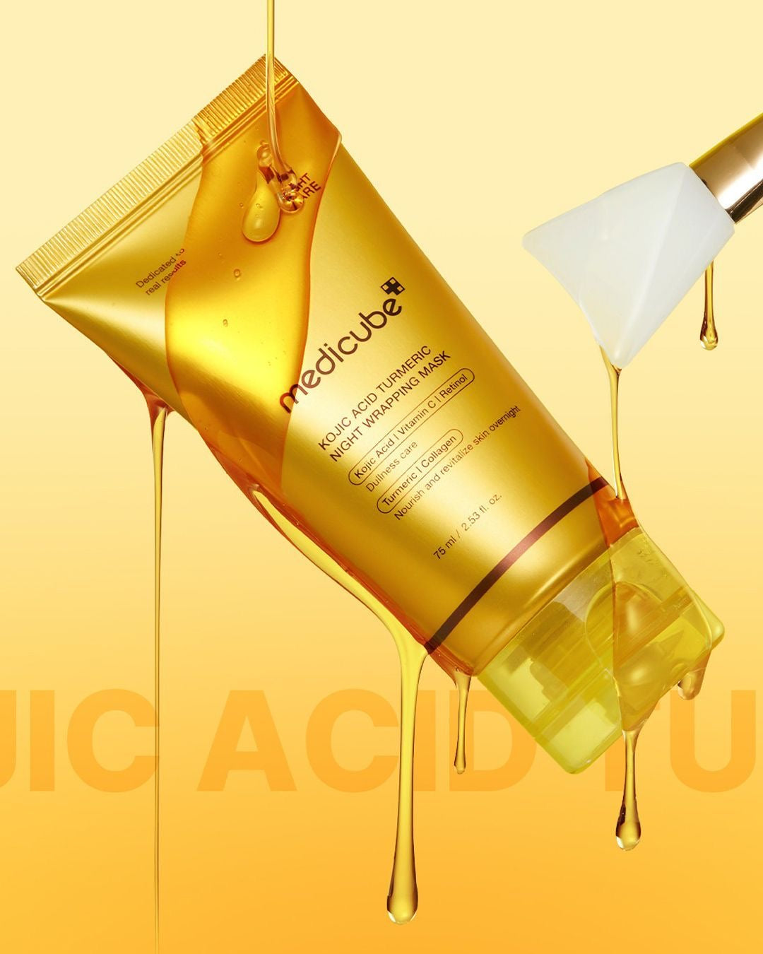 MEDICUBE KOJIC ACID TURMERIC NIGHT WRAPPING MASK 75ml