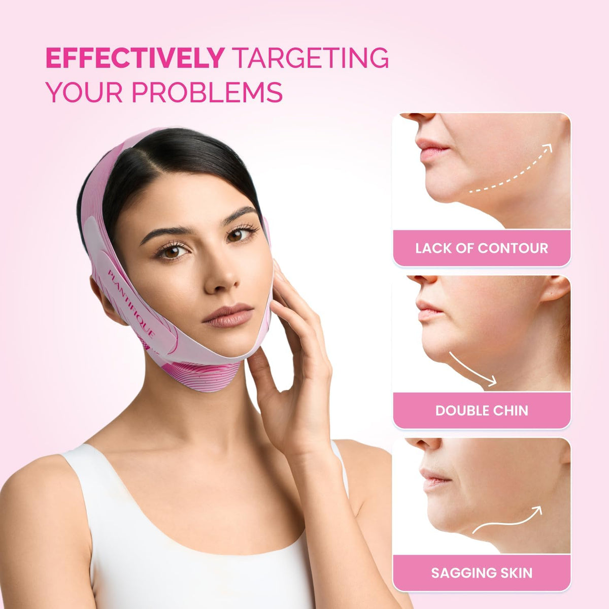 PLANTIFIQUE MÁSCARA FACIAL V-LINE LIFTING FACE MASK CHIN STRAP