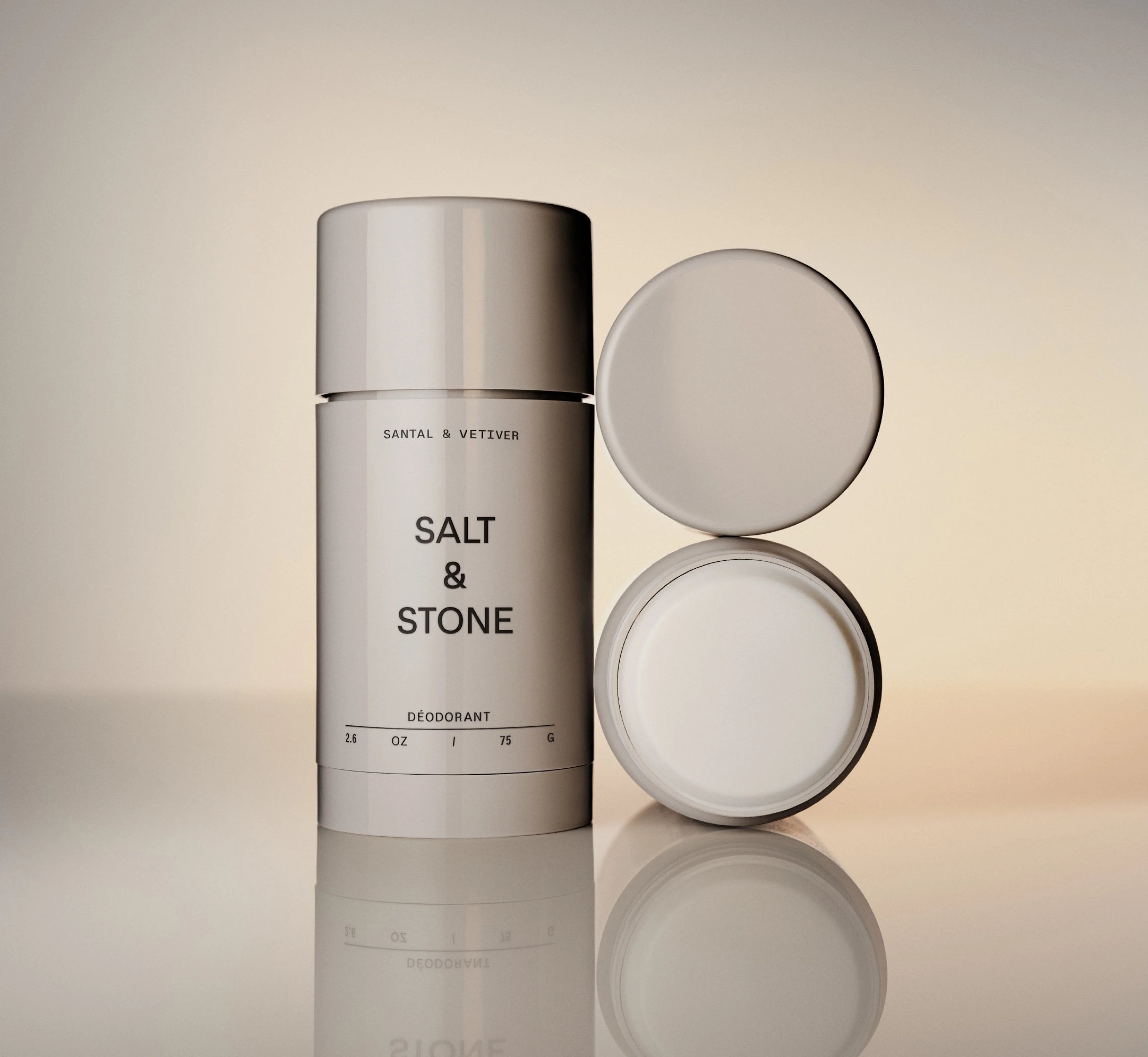 SALT & STONE NATURAL DEODORANT SANDALWOOD AND VETIVER  75G