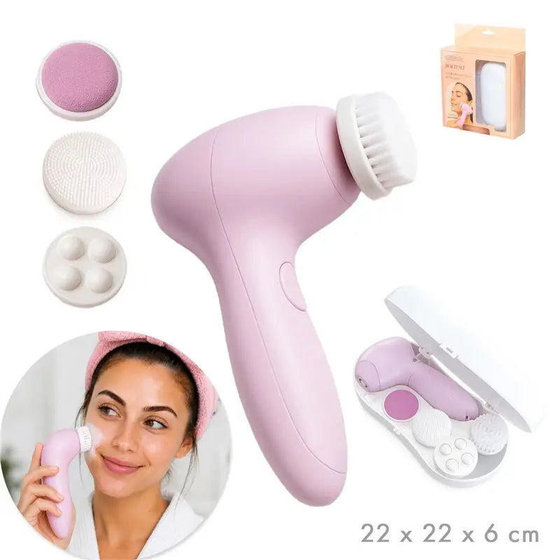 ESCOVA DE LIMPEZA FACIAL ELÉTRICA 4 EM 1