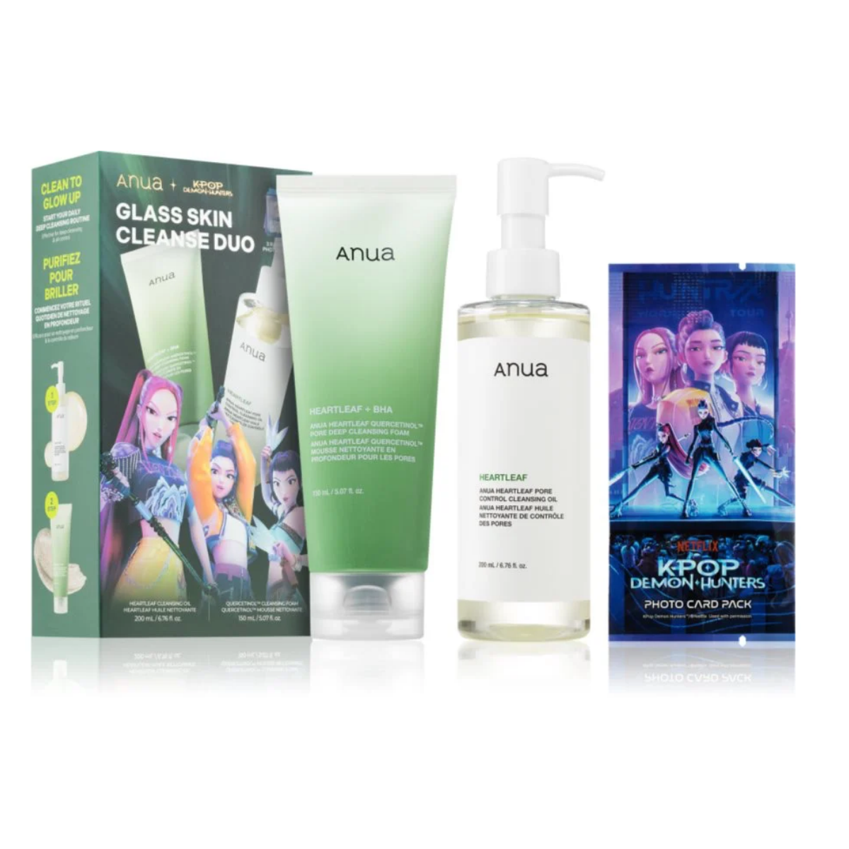 ANUA K-POP DEMON HUNTERS GLASS SKIN CLEANSE DUO SET