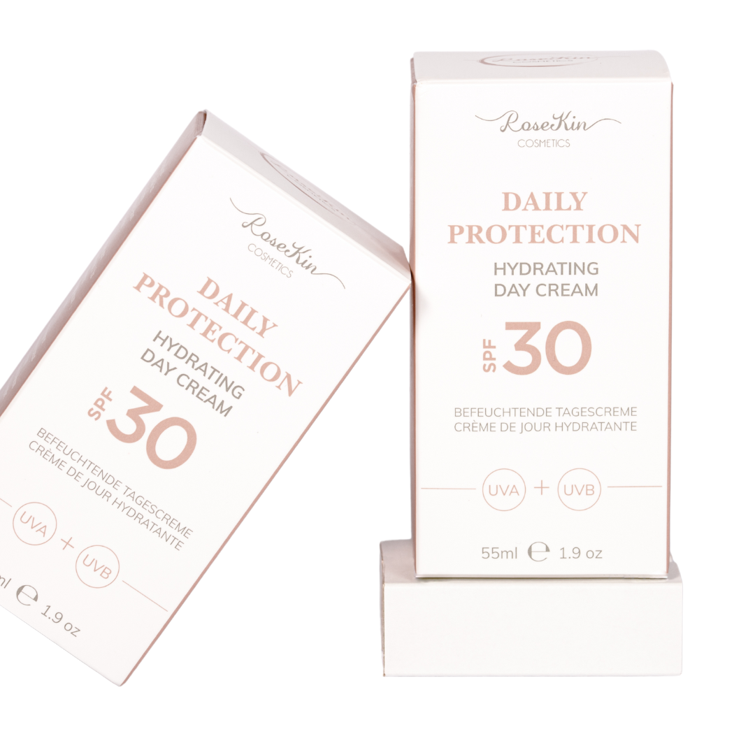 Crema hidratante de día con protección diaria FPS 30 de Rosekin Cosmetics