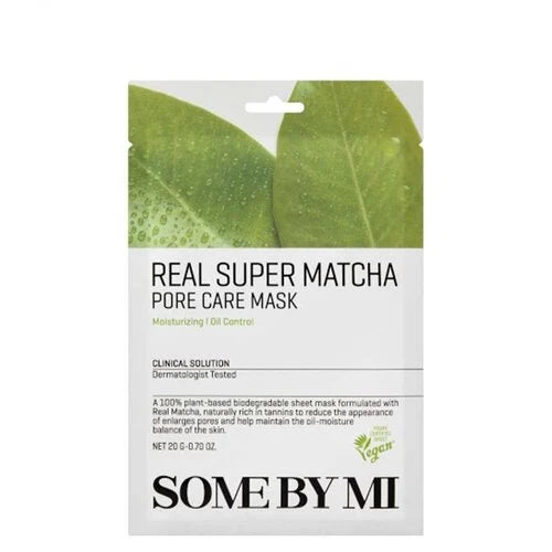 SOME BY MI Real Super Matcha Pore Care - Revitalizing Pore Shrinking Sheet Mask