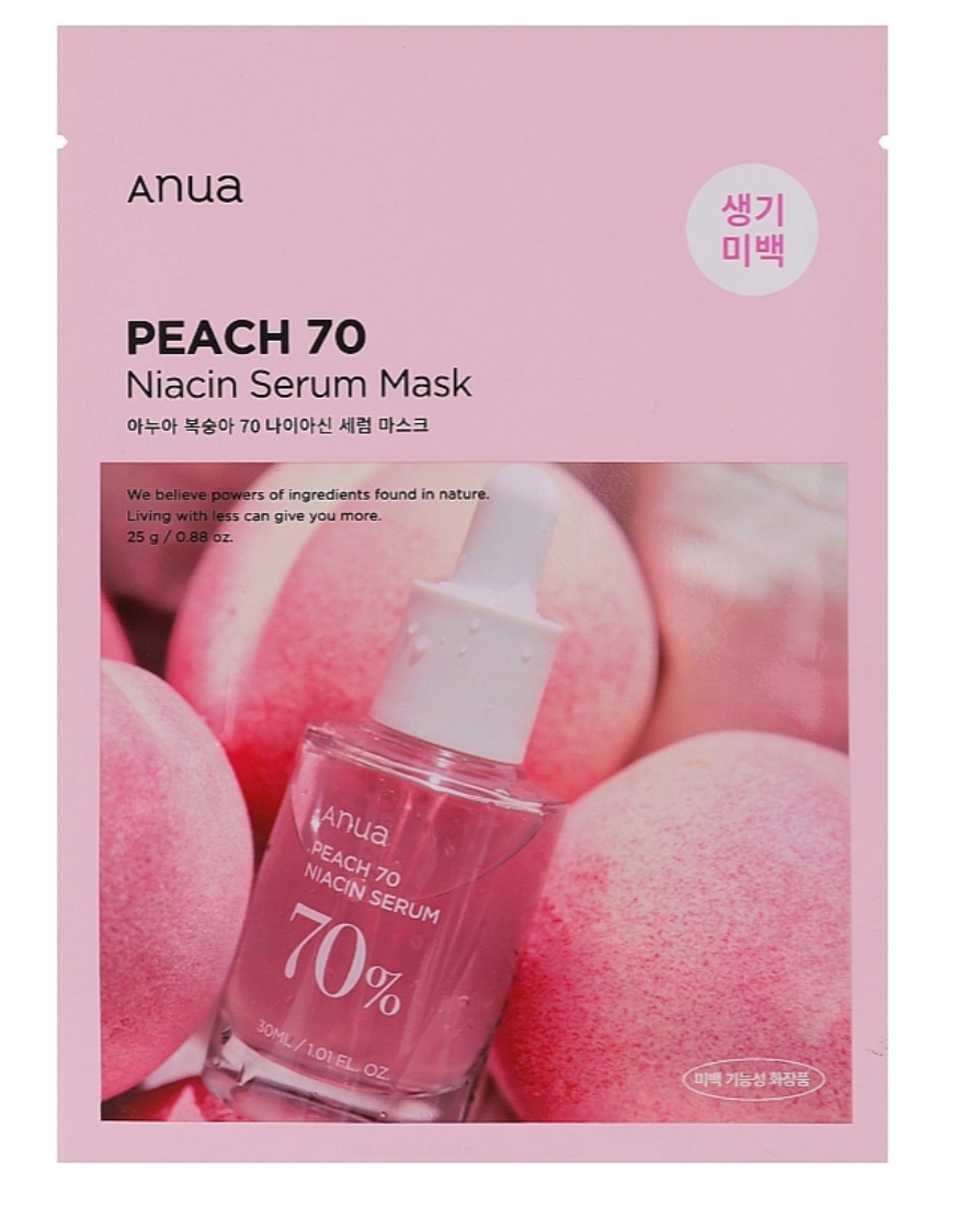 Anua Peach 70+ Niacin Brightening Sheet Mask 25ml
