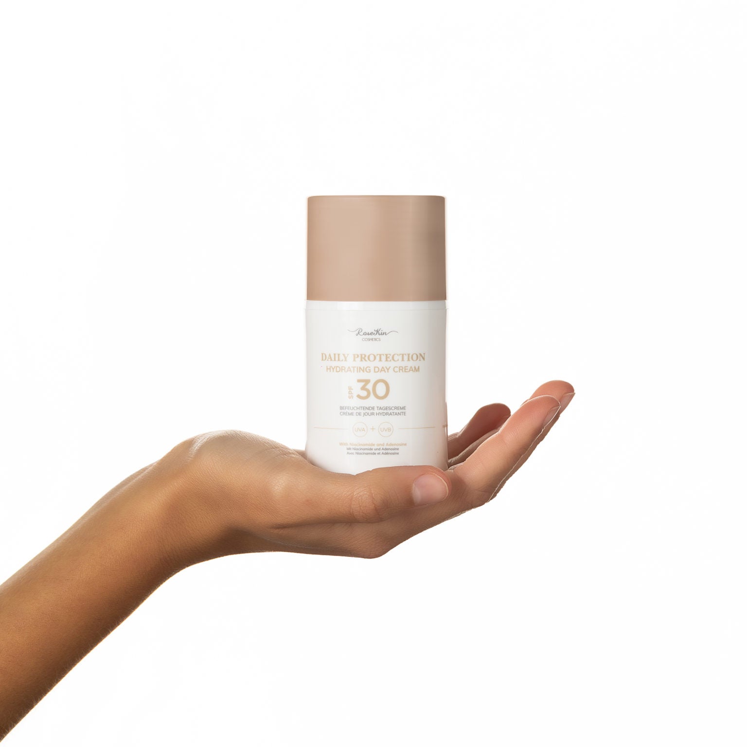 Crema hidratante de día con protección diaria FPS 30 de Rosekin Cosmetics
